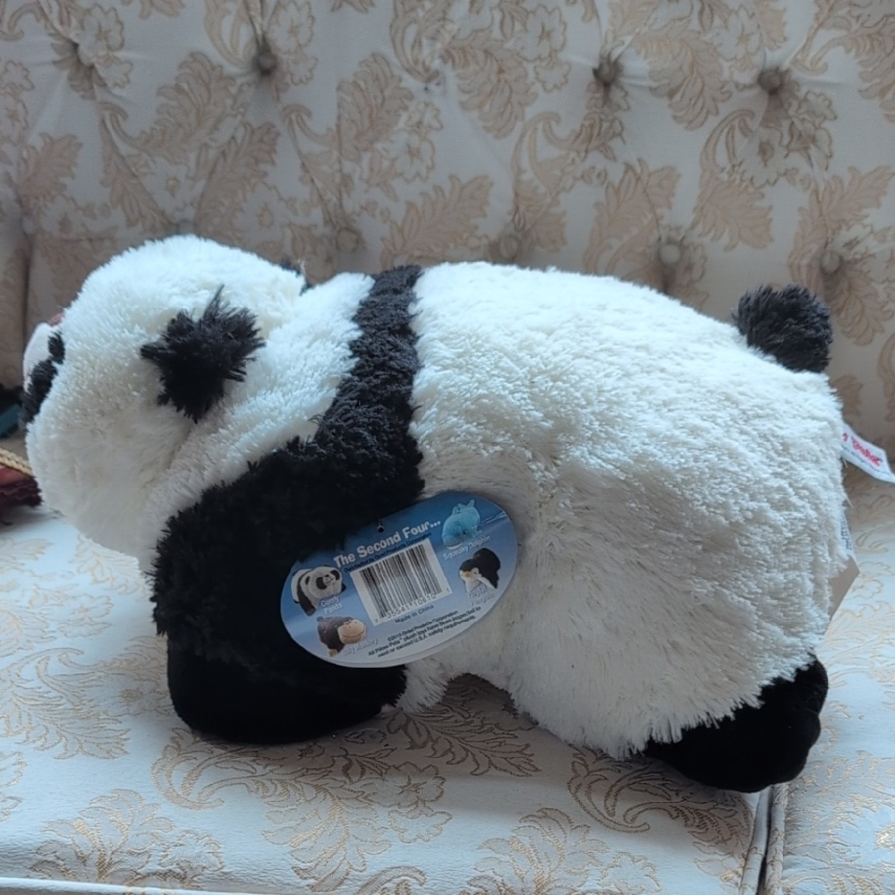 A New Panda Bear Pillow Pet. Soft And Cuddly
